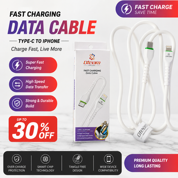 Type-C to Lightning, iPhone Fast Charging Cable Combo