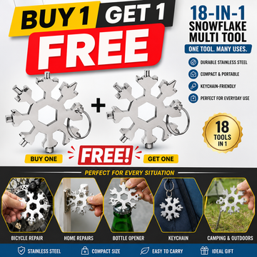18-in-1 Mini Snowflake High Quality Stainless Steel Tool ( 2 PCS )
