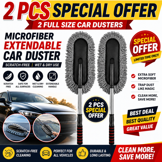 Microfiber Extendable Scratch-Free Car Duster 2PCS